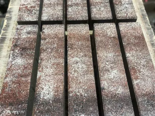 Тротуарная плитка Паркет 400х80 №14 "Красный агат", фактура гладкий, гранитная, мрамор, высота 60 мм-3