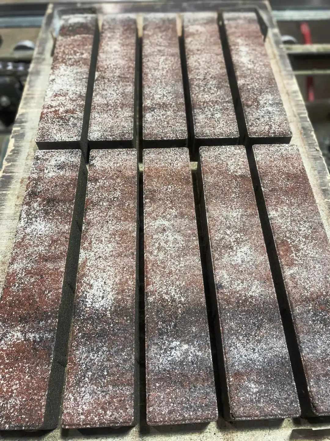 Тротуарная плитка Паркет 400х80 №14 "Красный агат", фактура гладкий, гранитная, мрамор, высота 60 мм-3