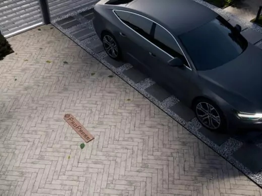 Тротуарная плитка Паркет 400х80 №8 "Аляска", фактура гладкий, гранитная, мрамор, высота 60 мм-2